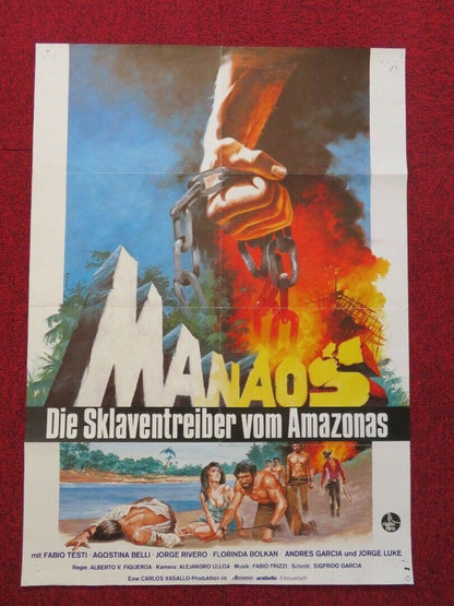 MANAOS GERMAN A1 ROLLED POSTER FABIO TESTI AGOSTINA BELLI 1979 Movie posters