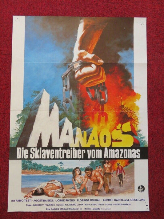 MANAOS GERMAN A1 ROLLED POSTER FABIO TESTI AGOSTINA BELLI 1979 Movie posters