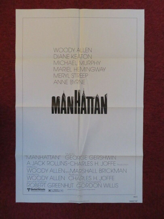 MANHATTAN FOLDED US ONE SHEET POSTER WOODY ALLEN 1979 - Rendezvous Cinema