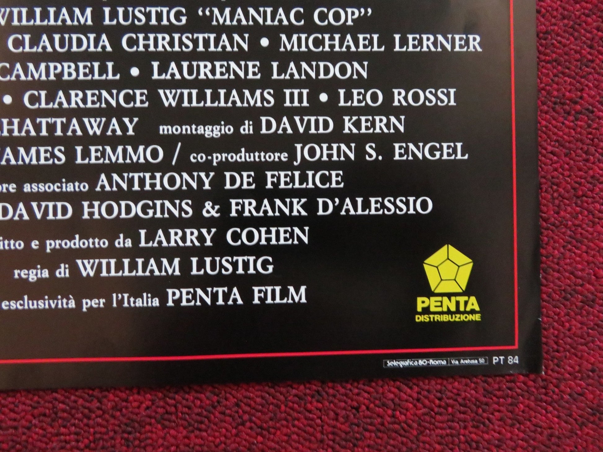 MANIAC COP - B ITALIAN FOTOBUSTA POSTER BRUCE CAMPBELL ROBERT Z'DAR ATKINS 1988 Rendezvous Cinema Movie posters