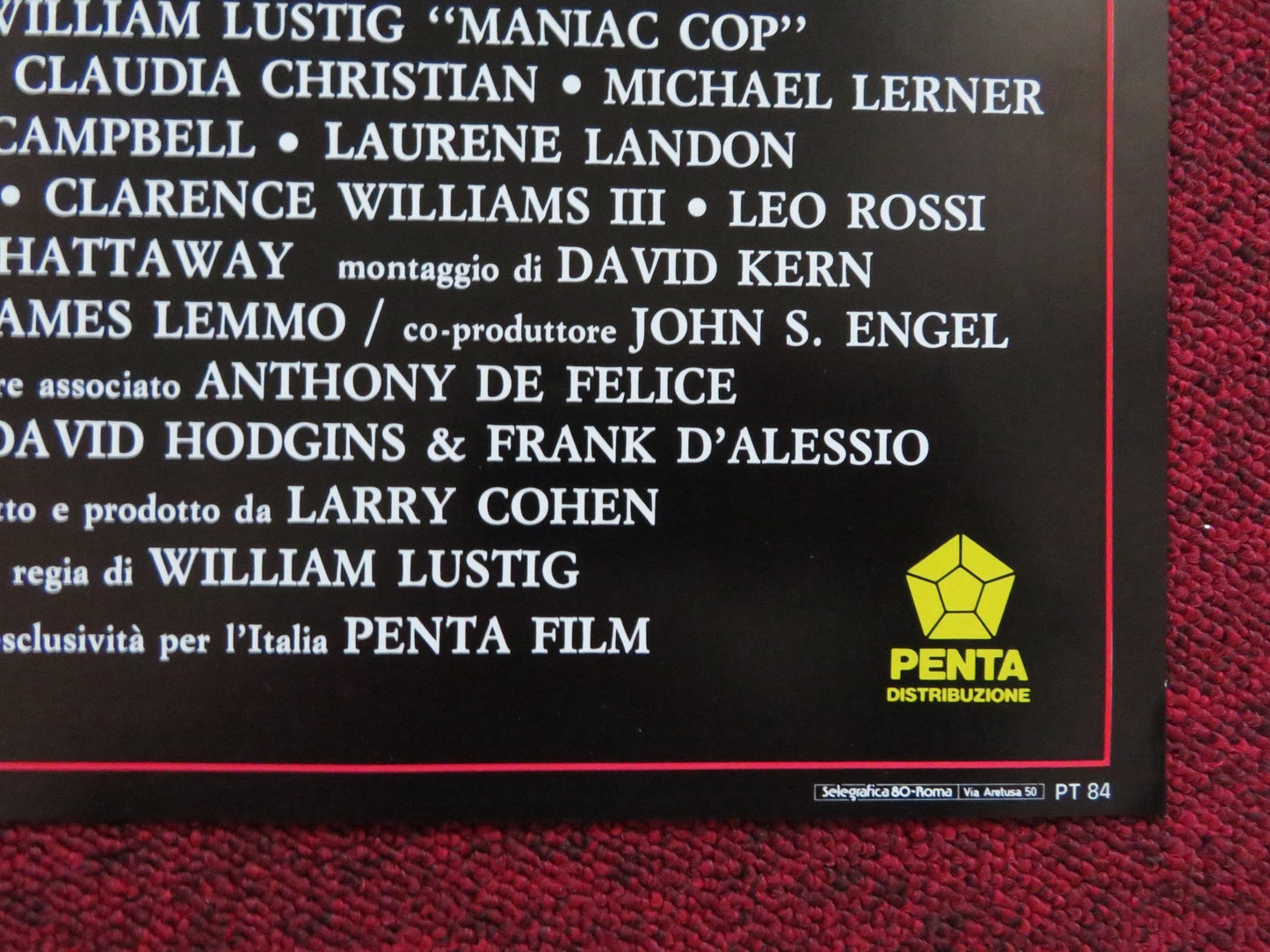 MANIAC COP - D ITALIAN FOTOBUSTA POSTER BRUCE CAMPBELL ROBERT Z'DAR ATKINS 1988 Rendezvous Cinema Movie posters