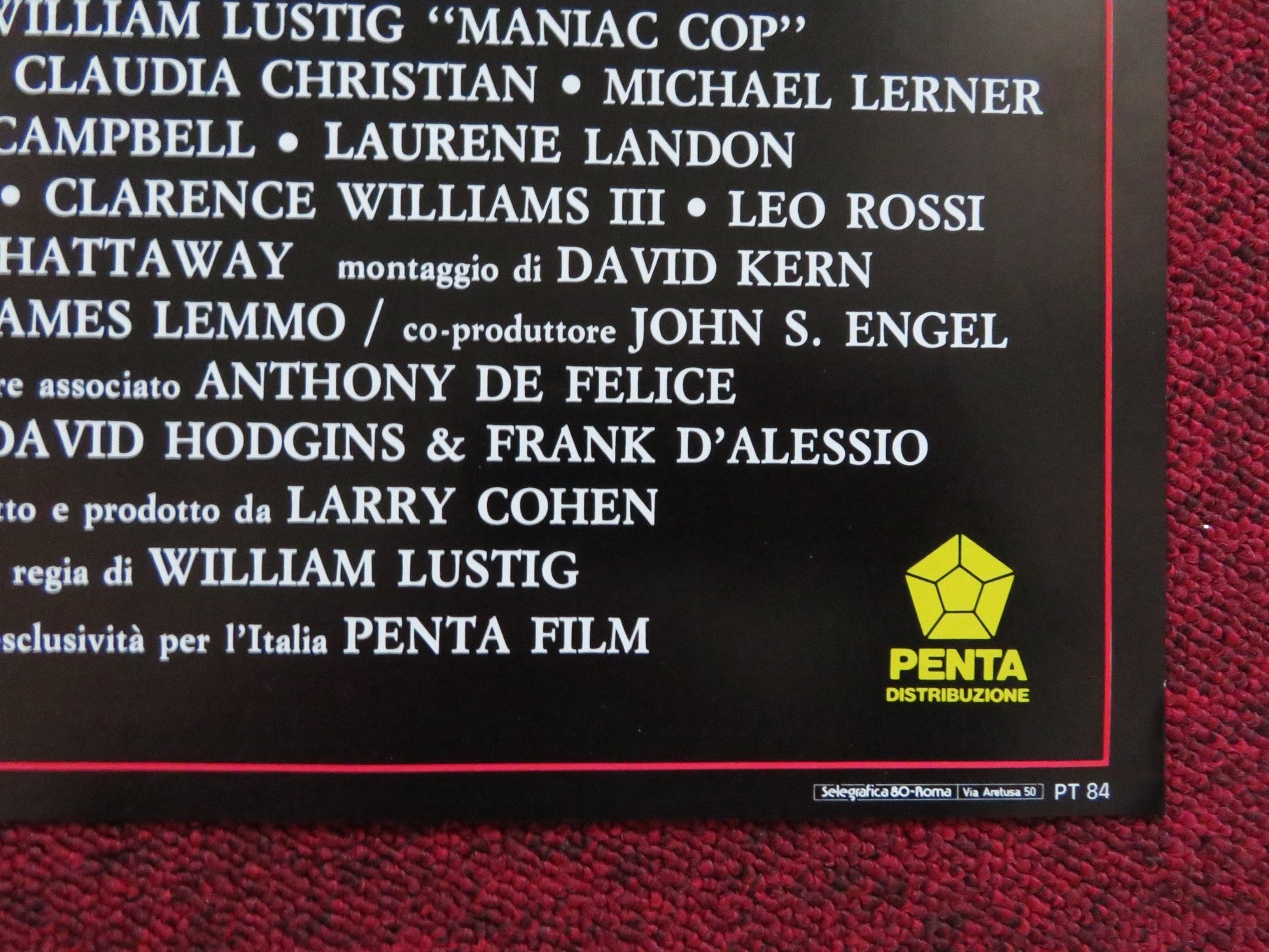 MANIAC COP - D ITALIAN FOTOBUSTA POSTER BRUCE CAMPBELL ROBERT Z'DAR ATKINS 1988 Rendezvous Cinema Movie posters