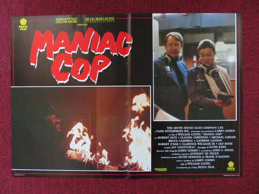 MANIAC COP - F ITALIAN FOTOBUSTA POSTER BRUCE CAMPBELL ROBERT Z'DAR ATKINS 1988 Rendezvous Cinema Movie posters
