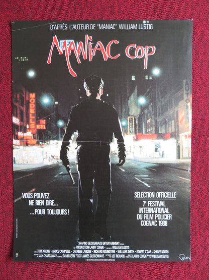 MANIAC COP FRENCH POSTER BRUCE CAMPBELL ROBERT Z'DAR 1988 Rendezvous Cinema Movie posters