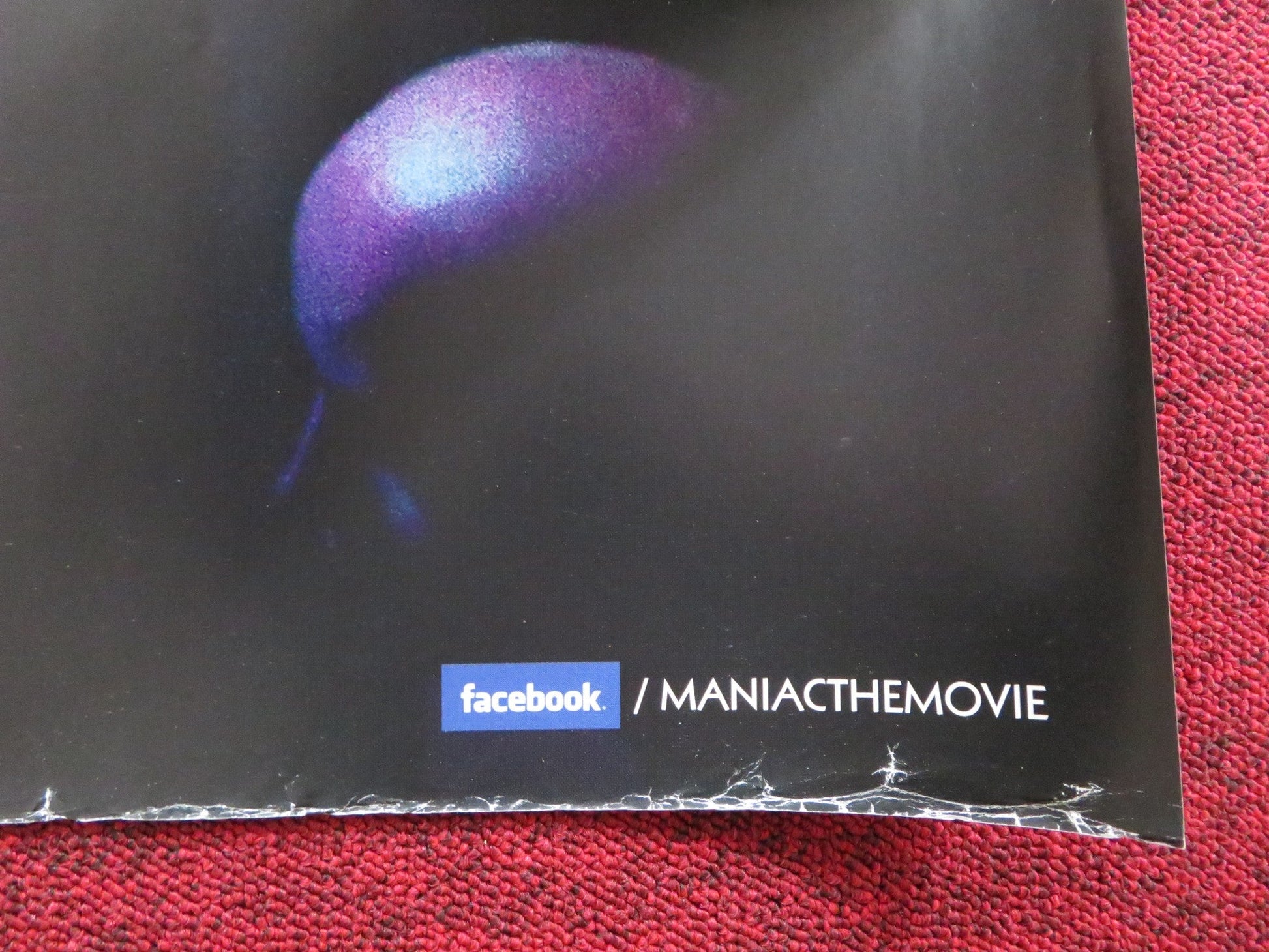 MANIAC UK QUAD (30"x 40") ROLLED POSTER ELIJAH WOOD NORA ARNEZEDER 2012 Rendezvous Cinema Movie posters