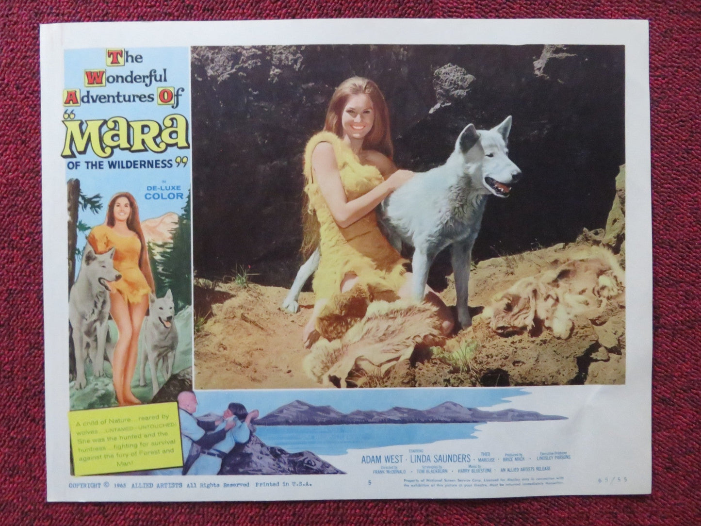 MARA OF THE WILDERNESS US LOBBY CARD SET LORI SAUNDERS ADAM WEST 1965 Rendezvous Cinema Movie posters