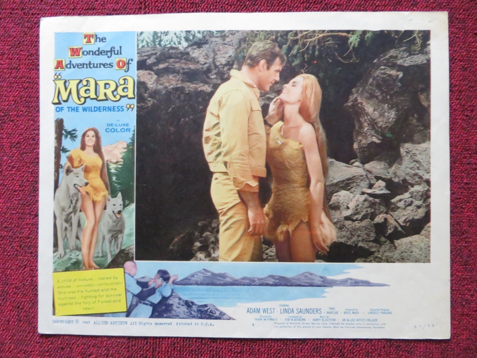 MARA OF THE WILDERNESS US LOBBY CARD SET LORI SAUNDERS ADAM WEST 1965 Rendezvous Cinema Movie posters