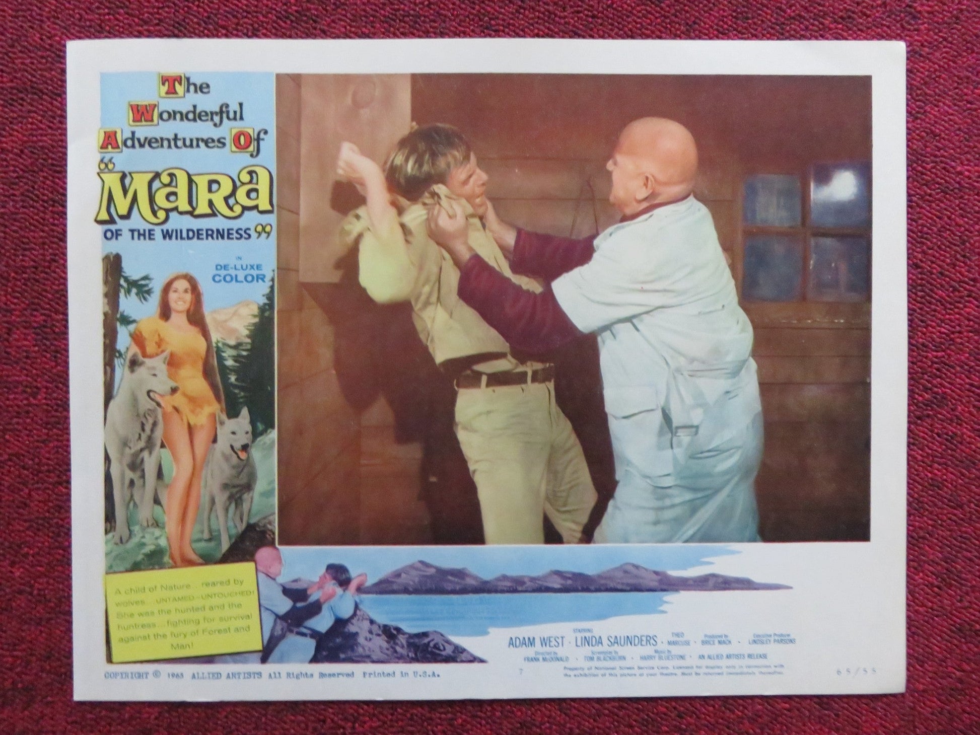 MARA OF THE WILDERNESS US LOBBY CARD SET LORI SAUNDERS ADAM WEST 1965 Rendezvous Cinema Movie posters