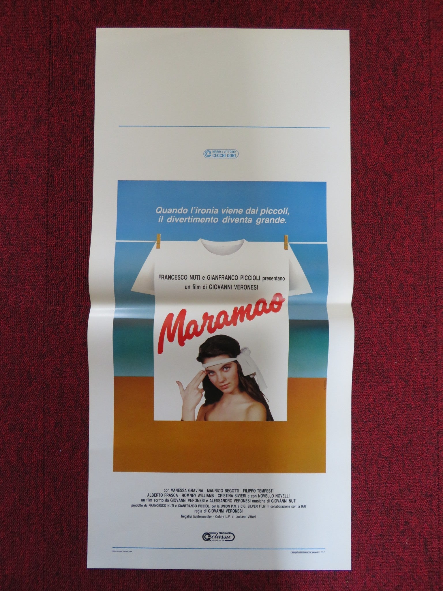 MARAMAO ITALIAN LOCANDINA POSTER VANESSA GRAVINA MAURIZIO BEGOTTI 1987 Rendezvous Cinema Movie posters