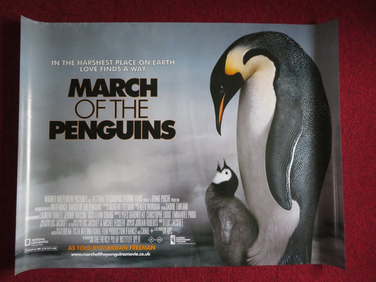 MARCH OF THE PENGUINS UK QUAD (30"x 40") ROLLED POSTER MORGAN FREEMAN 2005 Rendezvous Cinema Movie posters