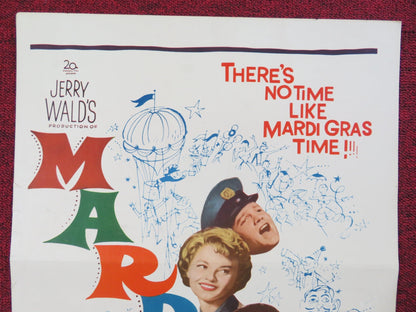 MARDI GRAS US INSERT (14"x 36") POSTER PAT BOONE CHRISTINE CARPERE 1958 Rendezvous Cinema Movie posters