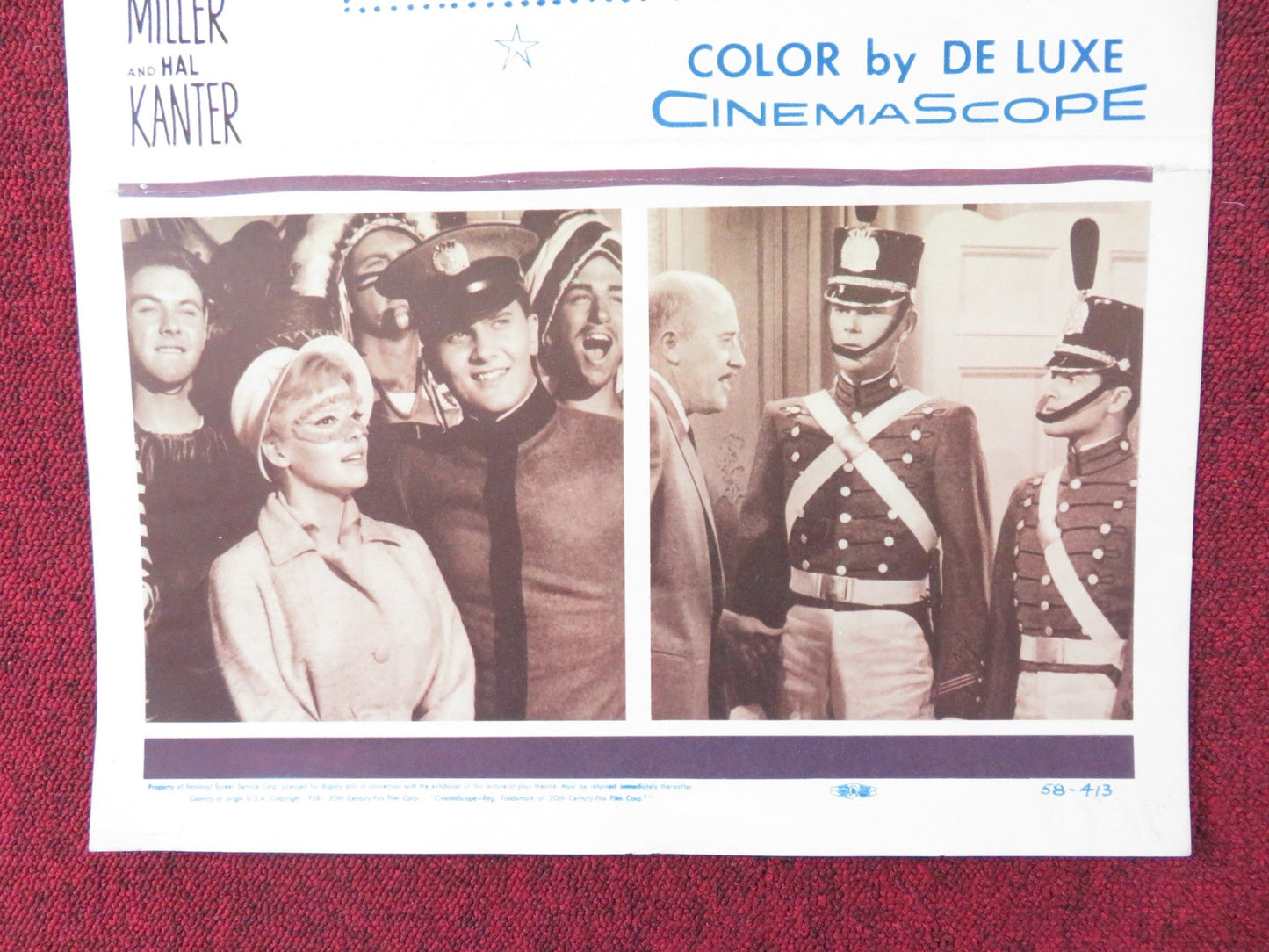 MARDI GRAS US INSERT (14"x 36") POSTER PAT BOONE CHRISTINE CARPERE 1958 Rendezvous Cinema Movie posters