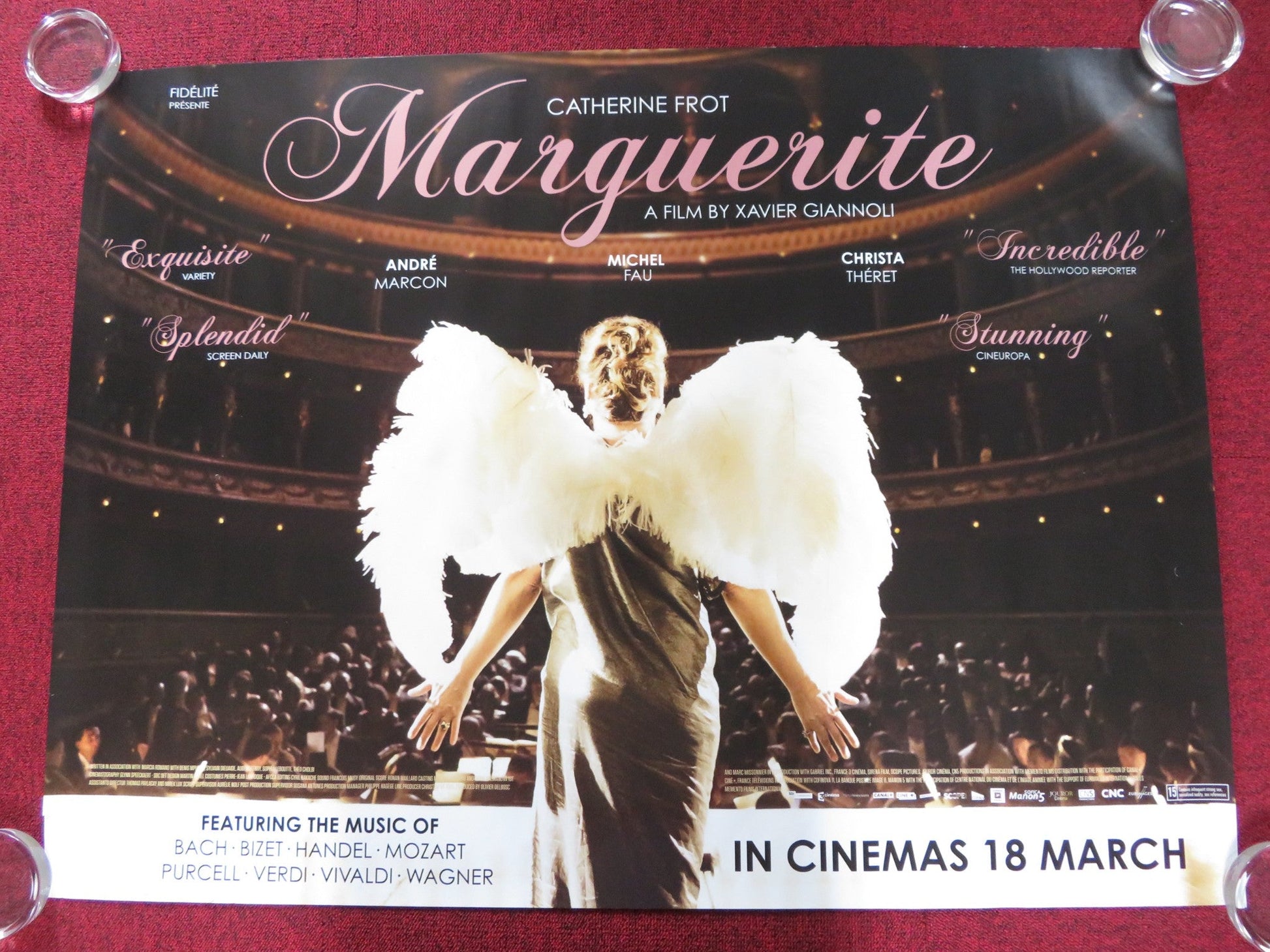 MARGUERITE UK QUAD (30"x 40") ROLLED POSTER CATHERINE FROT ANDRE MARCON 2015 Rendezvous Cinema Movie posters