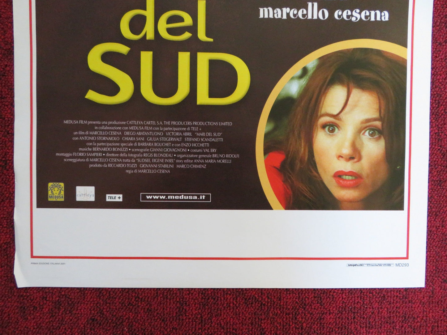 MARI DEL SUD ITALIAN LOCANDINA POSTER DIEGO ABATANTUONO VICTORIA ABRIL 2001 Rendezvous Cinema Movie posters