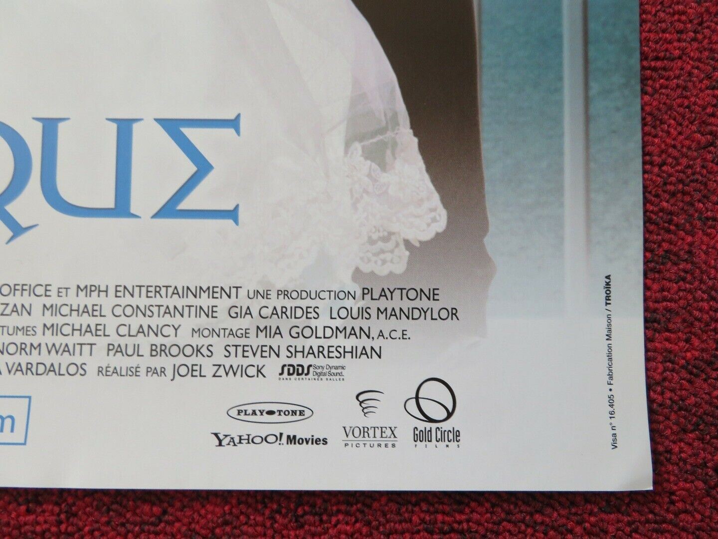 MARIAGE ALA GRECQUE /My Big Fat Greek Wedding FRENCH (16"x 21") POSTER 2002 Movie posters