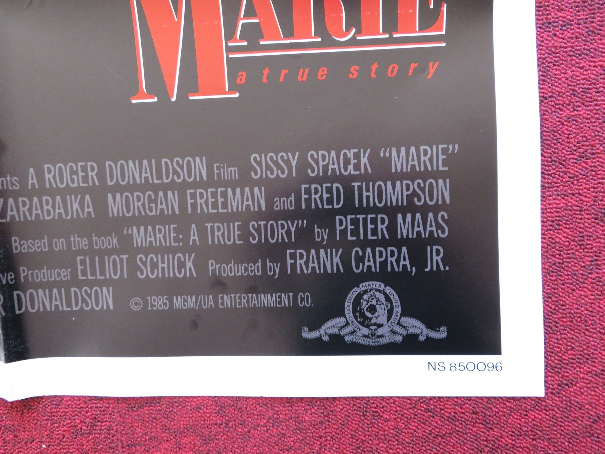 MARIE FOLDED US ONE SHEET POSTER SISSY SPACEK JEFF DANIELS 1985 Rendezvous Cinema Movie posters