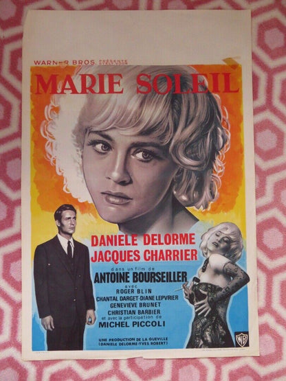 MARIE SOLEIL BELGIUM (22"x14.5") POSTER DANIELE DELORME JACQUES CHARRIER 1964 Movie posters