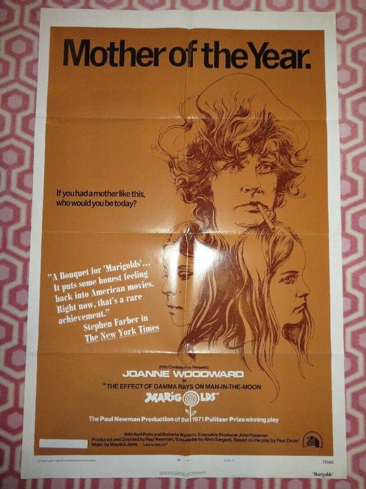 MARIGOLDS STYLE B / The Effect of Gamma Rays... FOLDED US ONE SHEET POSTER '72 Movie posters