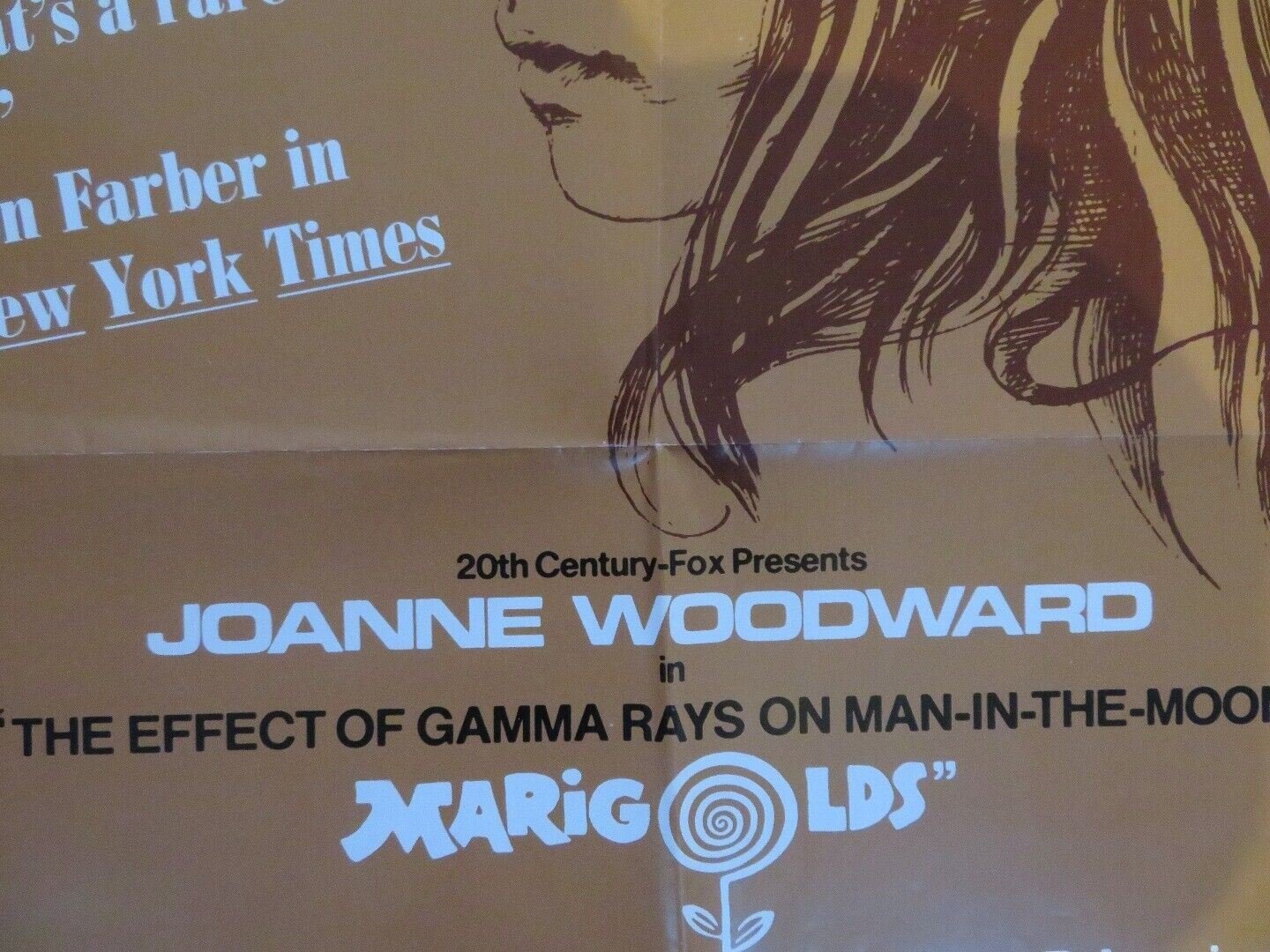 MARIGOLDS STYLE B / The Effect of Gamma Rays... FOLDED US ONE SHEET POSTER '72 Movie posters
