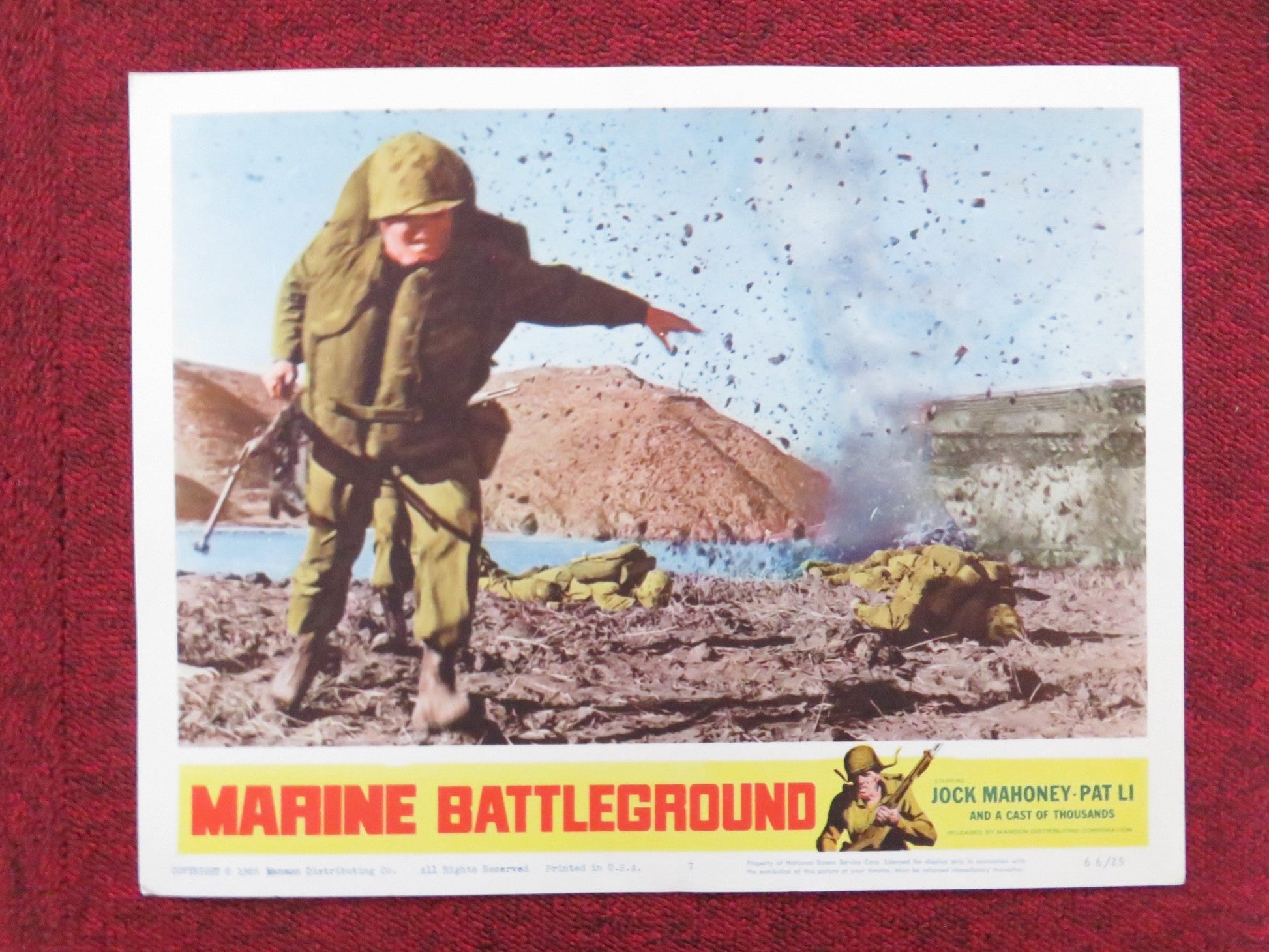 MARINE BATTLEGROUND US LOBBY CARD FULL SET JOCK MAHONEY PAT LI 1966 Rendezvous Cinema Movie posters