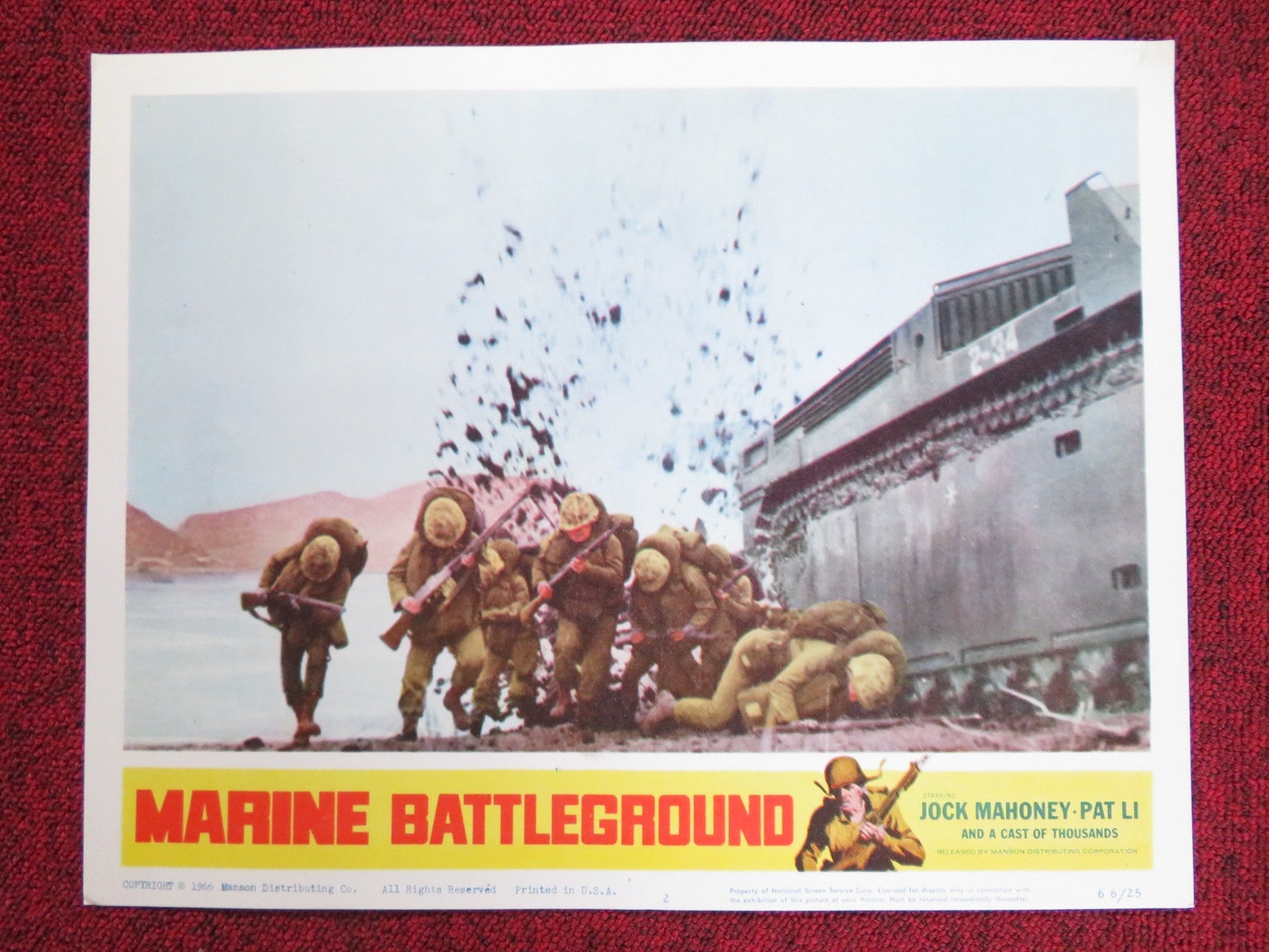 MARINE BATTLEGROUND US LOBBY CARD FULL SET JOCK MAHONEY PAT LI 1966 Rendezvous Cinema Movie posters
