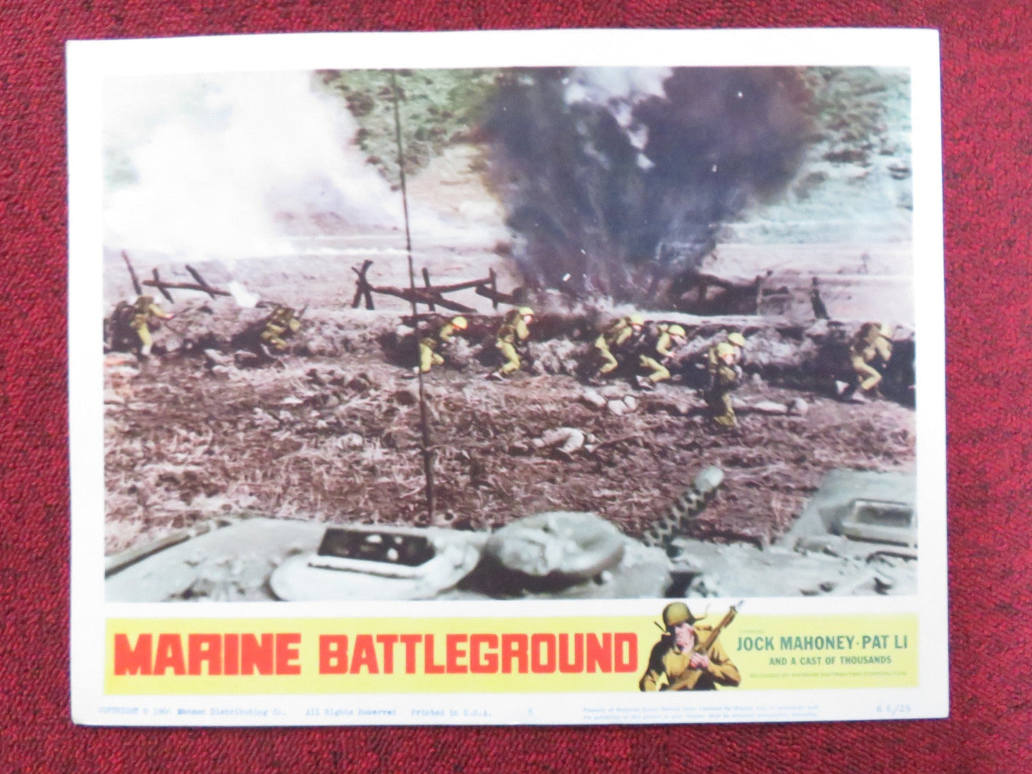 MARINE BATTLEGROUND US LOBBY CARD FULL SET JOCK MAHONEY PAT LI 1966 Rendezvous Cinema Movie posters