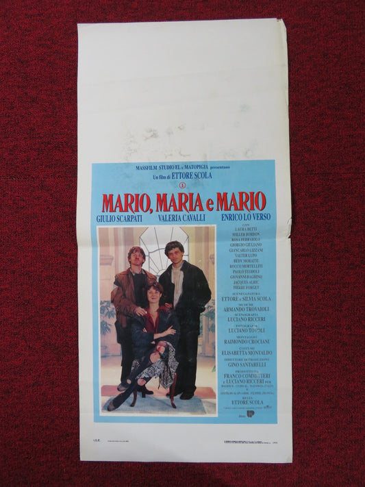MARIO, MARIA E MARIO ITALIAN LOCANDINA POSTER GIULIO SCARPATI V. CAVALLI 1993 Rendezvous Cinema Movie posters