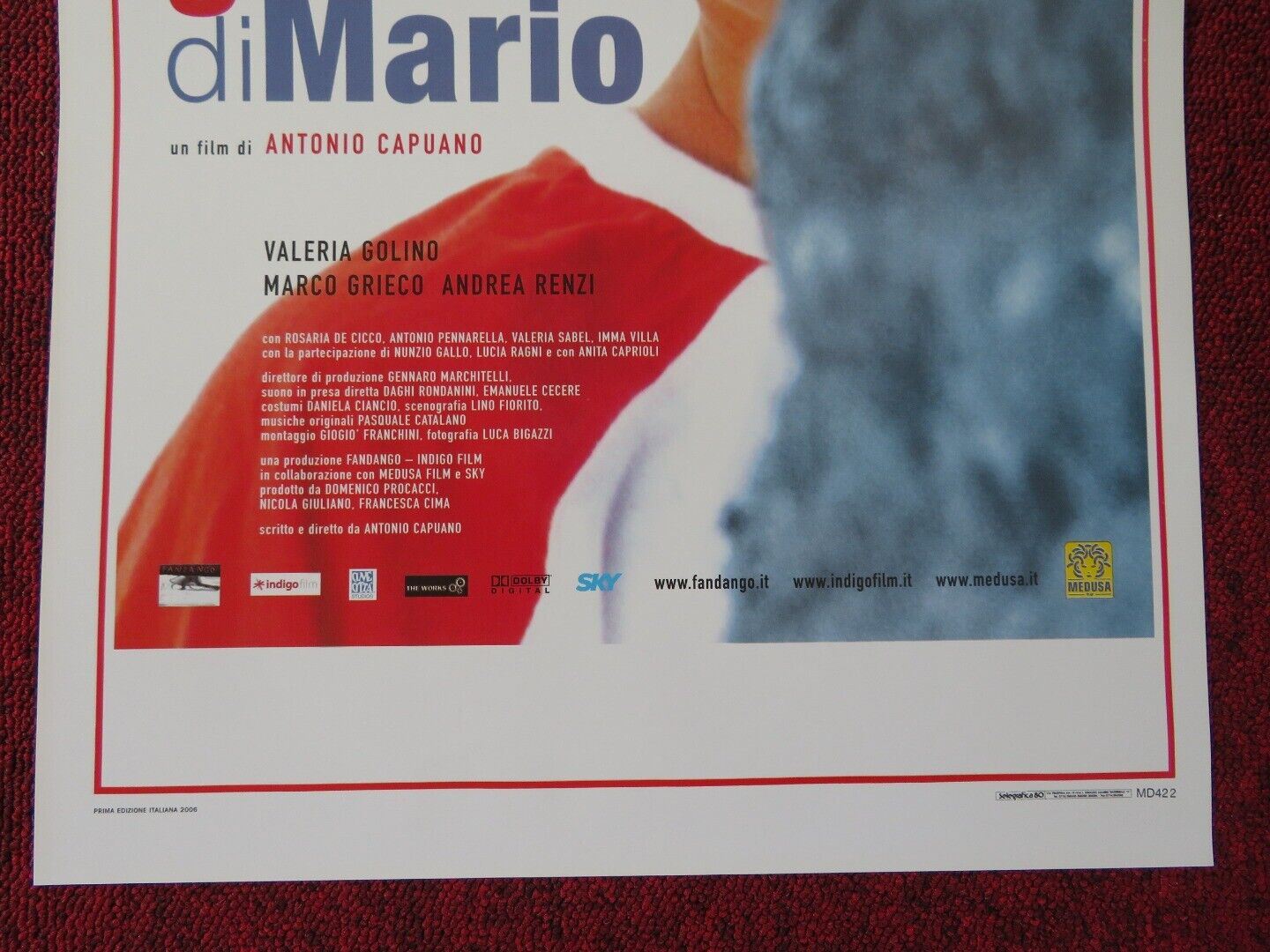 MARIO'S WAR ITALIAN LOCANDINA (27.5"x13") POSTER VALERIA GOLINO 2006 Movie posters