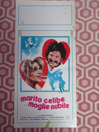MARITO CELIBE ... MOGILE NUBILE ITALIAN LOCANDINA (27.5"x13") POSTER 1982 Movie posters