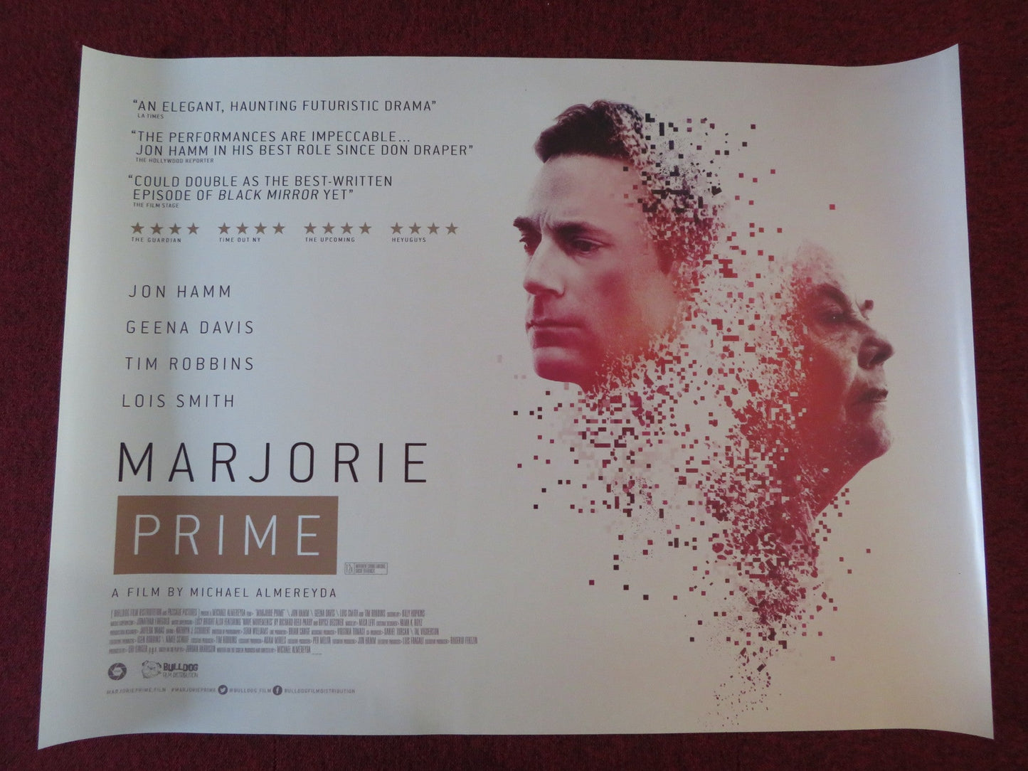 MARJORIE PRIME UK QUAD (30"x 40") ROLLED POSTER JON HAMM GEENA DAVIS 2017 Rendezvous Cinema Movie posters