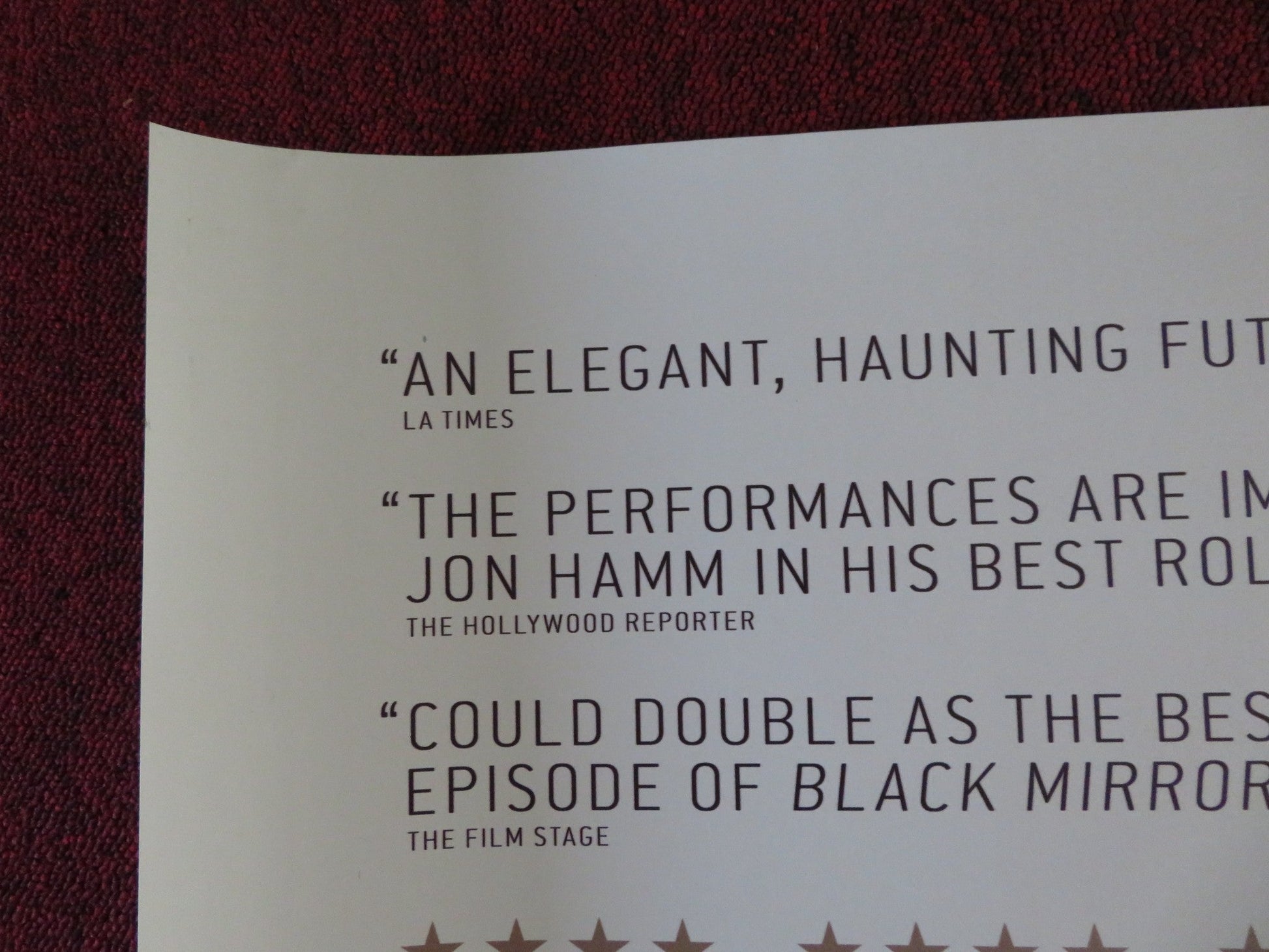 MARJORIE PRIME UK QUAD (30"x 40") ROLLED POSTER JON HAMM GEENA DAVIS 2017 Rendezvous Cinema Movie posters