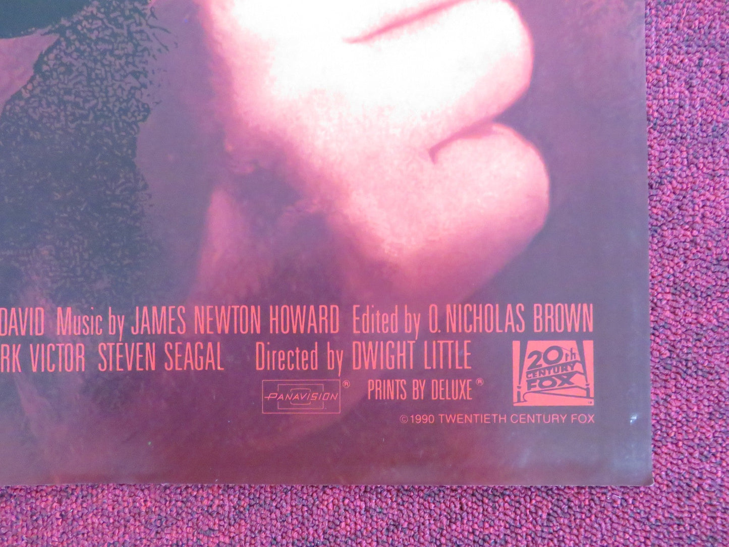 MARKED FOR DEATH FOLDED US ONE SHEET POSTER STEVEN SEAGAL BASIL WALLACE 1990 Rendezvous Cinema Movie posters