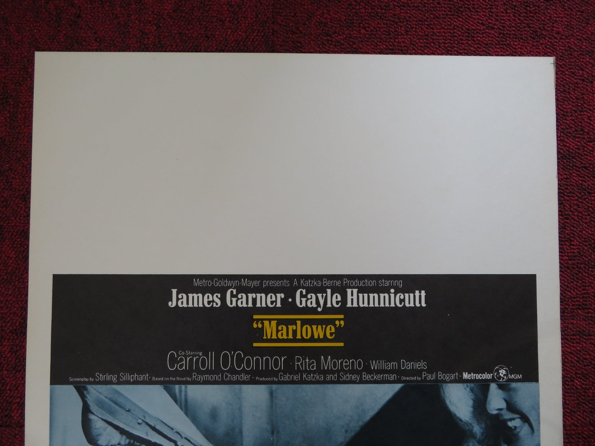 MARLOWE WINDOW CARD (14"x 22") POSTER JAMES GARNER GAYLE HUNNICUTT 1969 Rendezvous Cinema Movie posters