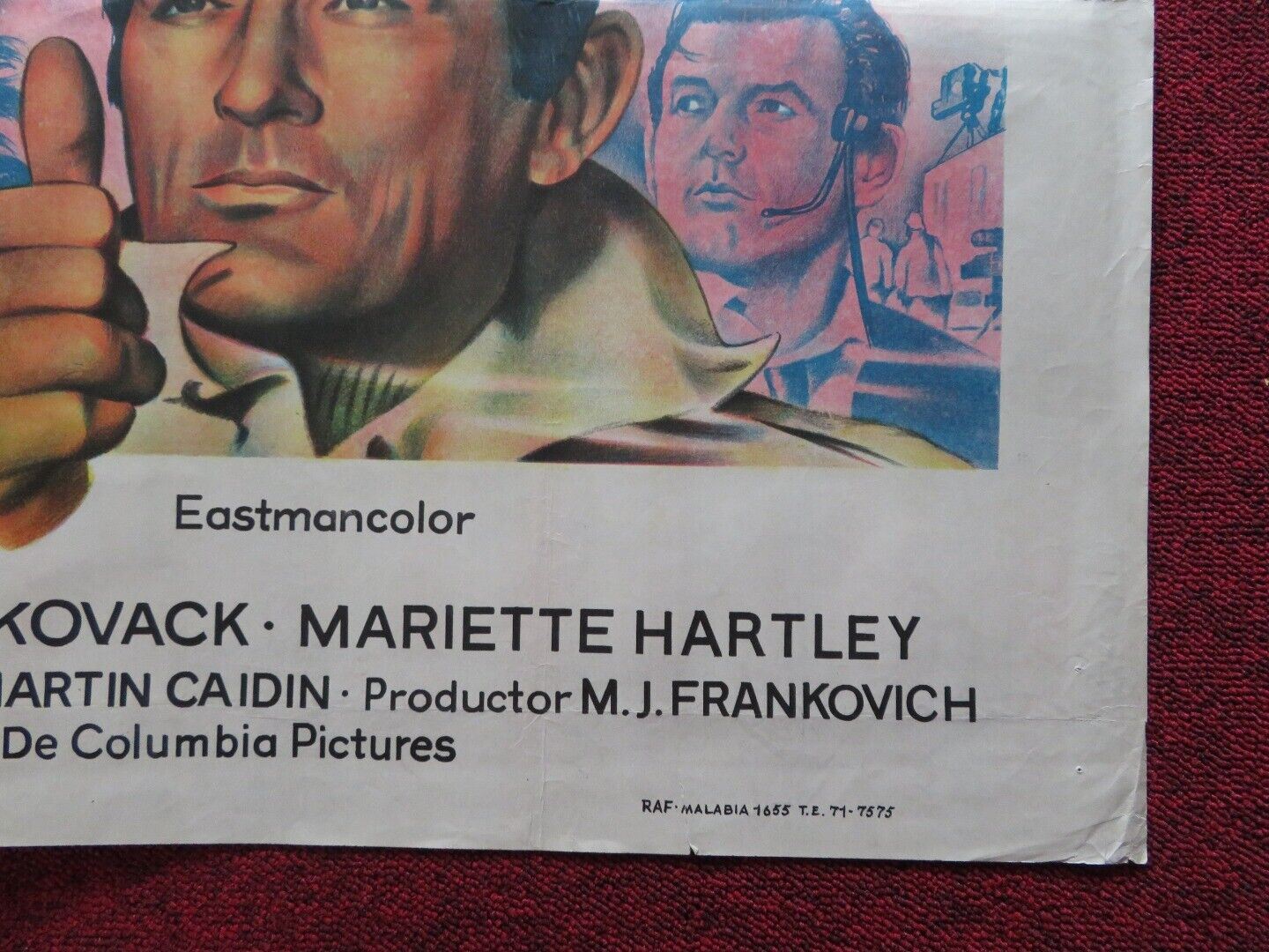 MAROONED FOLDED ARGENTINA ONE SHEET POSTER GREGORY PECK GENE HACKMAN 1969 Movie posters