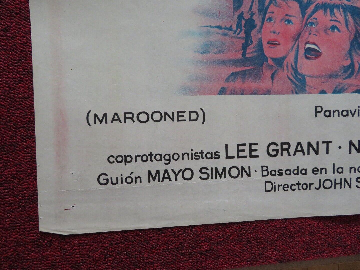 MAROONED FOLDED ARGENTINA ONE SHEET POSTER GREGORY PECK GENE HACKMAN 1969 Movie posters