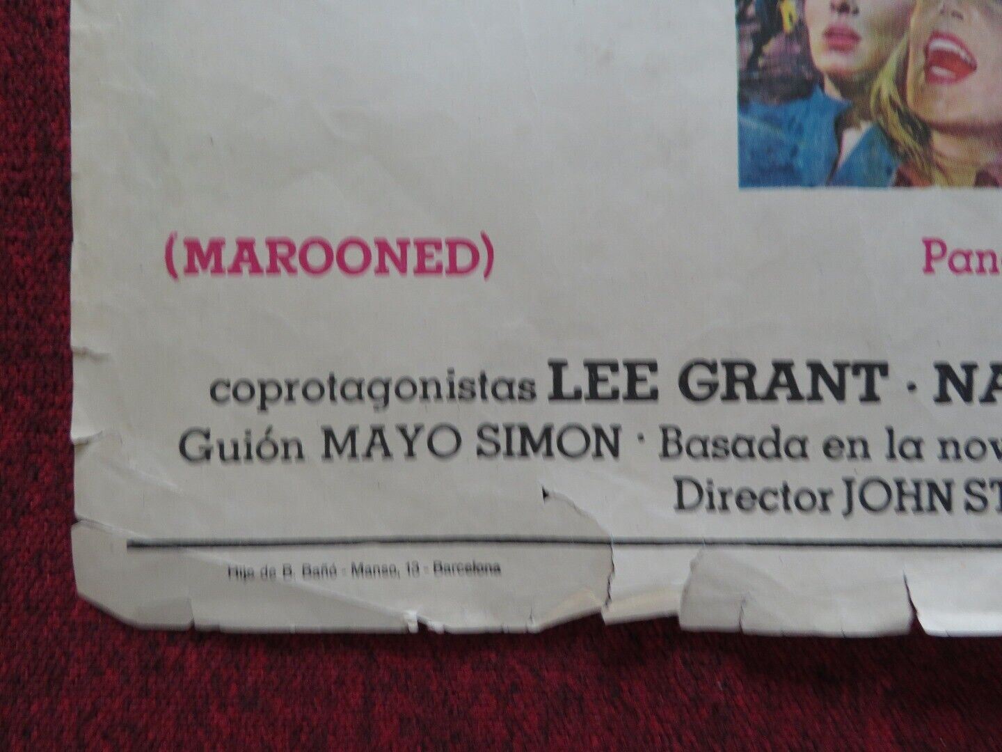 MAROONED SPANISH ROLLED POSTER GREGORY PECK GENE HACKMAN 1969 Movie posters
