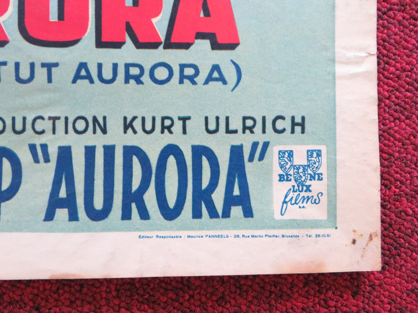 MARRIAGE BUREAU AURORA BELGIUM POSTER EVA BARTOK CARLOS THOMPSON 1962 Rendezvous Cinema Movie posters