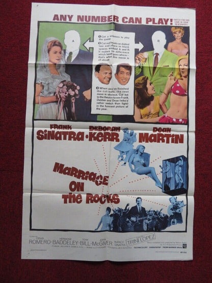 MARRIAGE ON THE ROCKS FOLDED US ONE SHEET POSTER SINATRA DEBORAH KERR 1965 Movie posters