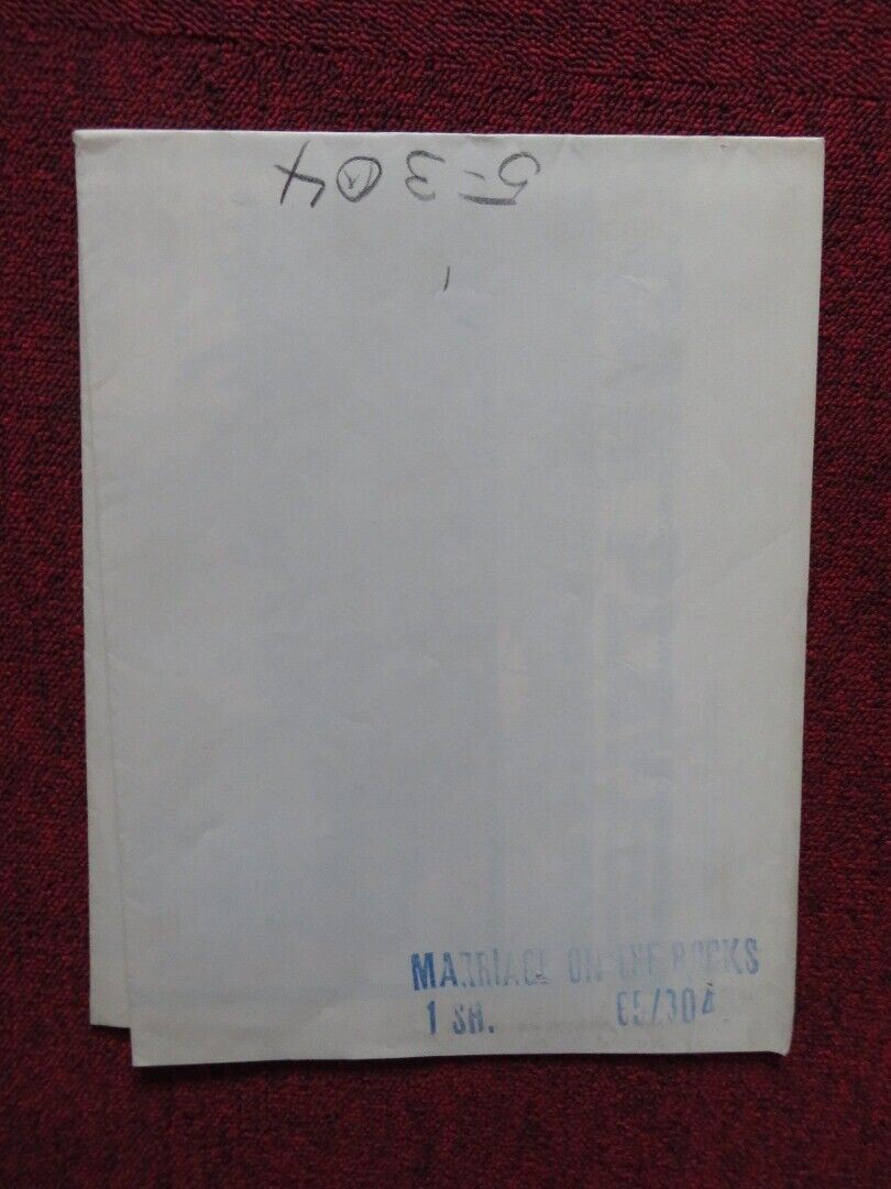 MARRIAGE ON THE ROCKS FOLDED US ONE SHEET POSTER SINATRA DEBORAH KERR 1965 Movie posters