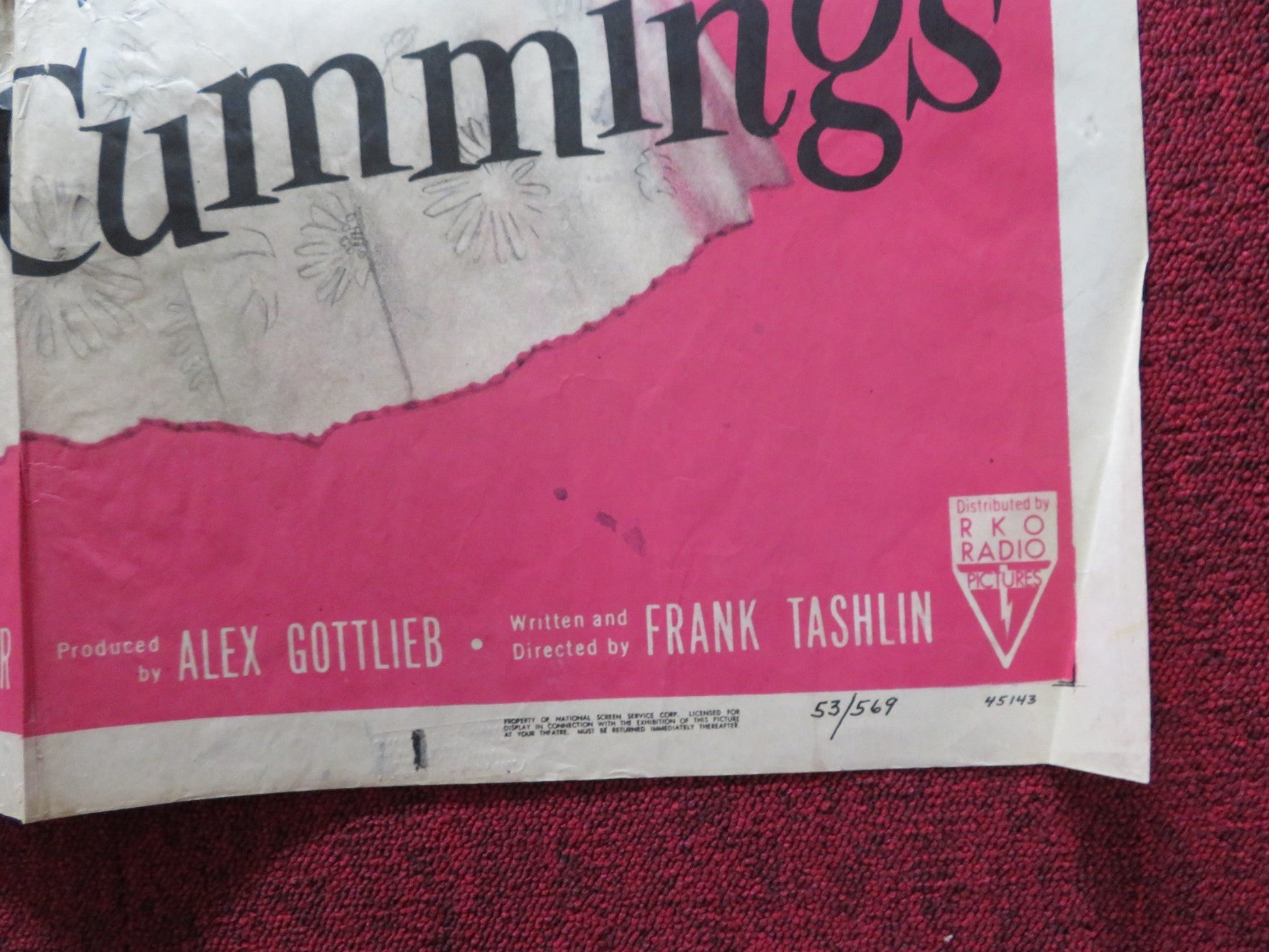 MARRY ME AGAIN FOLDED US ONE SHEET POSTER MARIE WILSON ROBERT CUMMINGS 1953 Rendezvous Cinema Movie posters