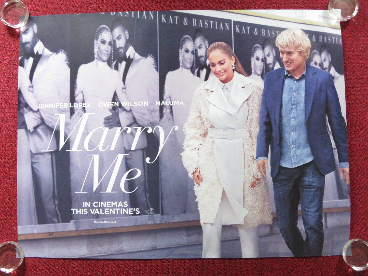 MARRY ME UK QUAD (30"x 40") ROLLED POSTER JENNIFER LOPEZ OWEN WILSON 2020 Rendezvous Cinema Movie posters