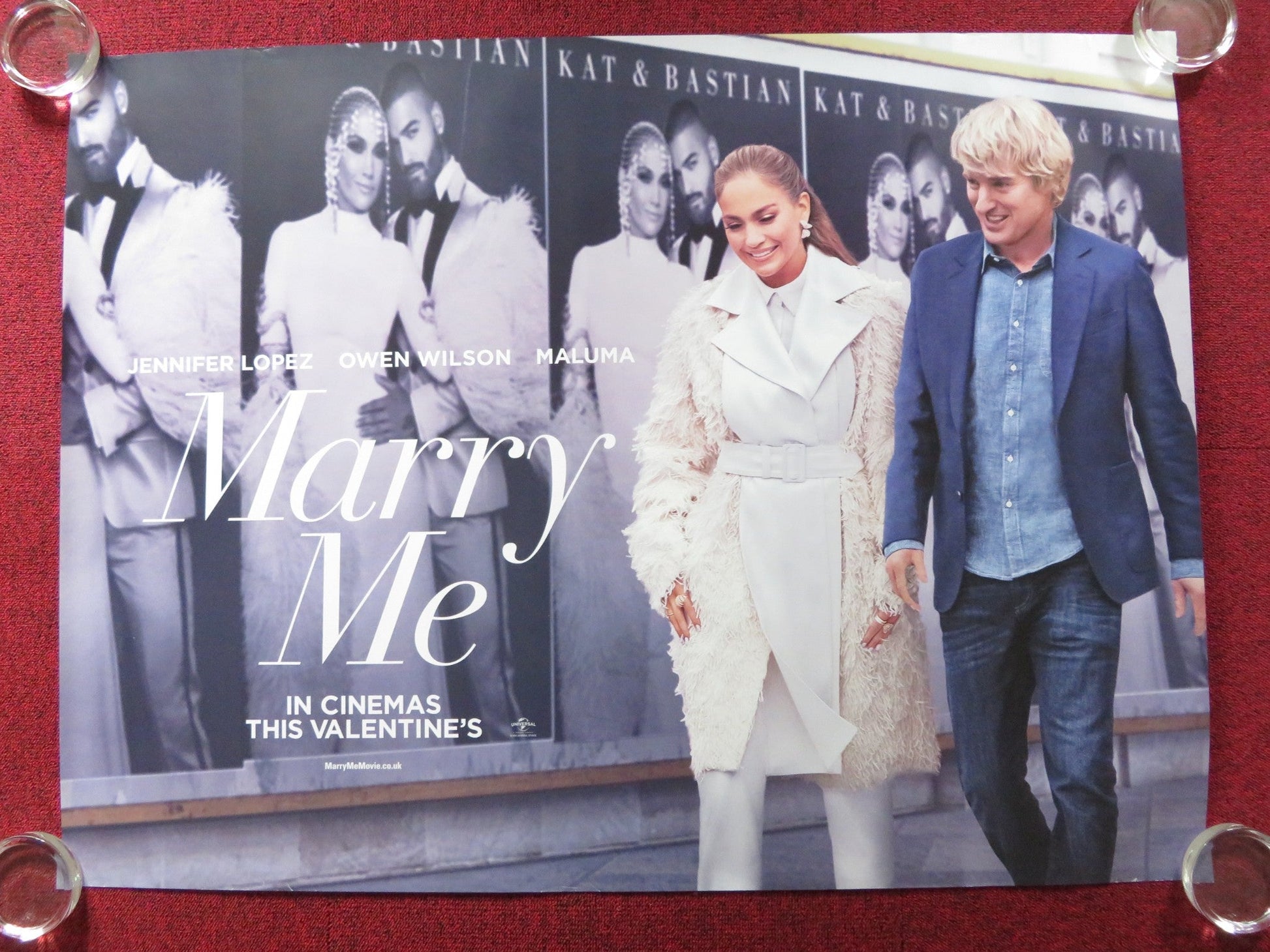 MARRY ME UK QUAD (30"x 40") ROLLED POSTER JENNIFER LOPEZ OWEN WILSON 2020 Rendezvous Cinema Movie posters