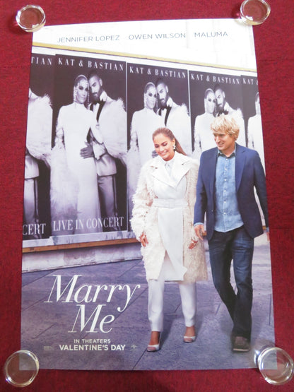 MARRY ME US ONE SHEET ROLLED POSTER JENNIFER LOPEZ OWEN WILSON 2022 Rendezvous Cinema Movie posters