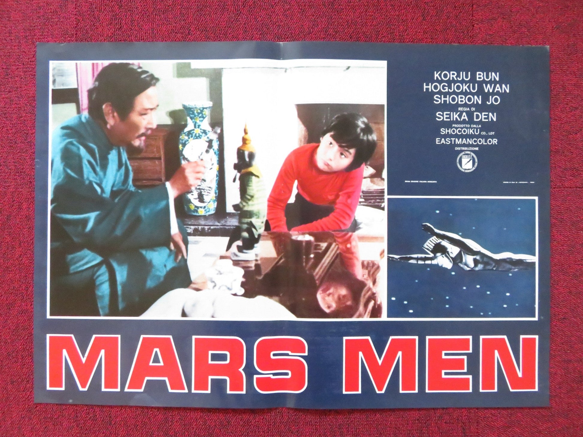 MARS MEN - D ITALIAN FOTOBUSTA POSTER HUNG - MIN CHEN 1977 Rendezvous Cinema Movie posters
