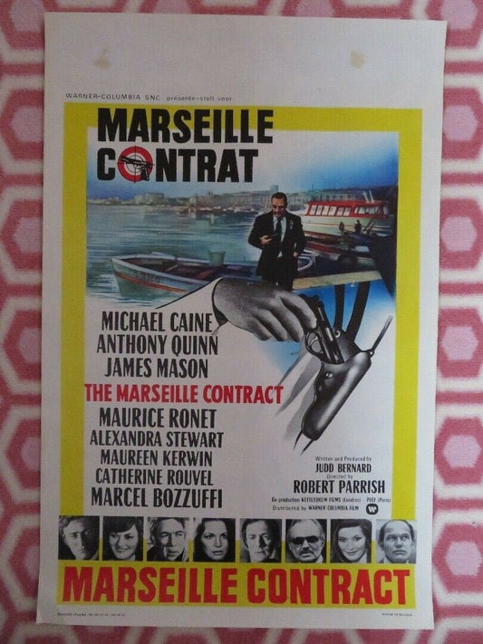 MARSEILLE CONTRAT/ The Destructors BELGIUM (21.5"x 14") POSTER MICHAEL CAINE Movie posters
