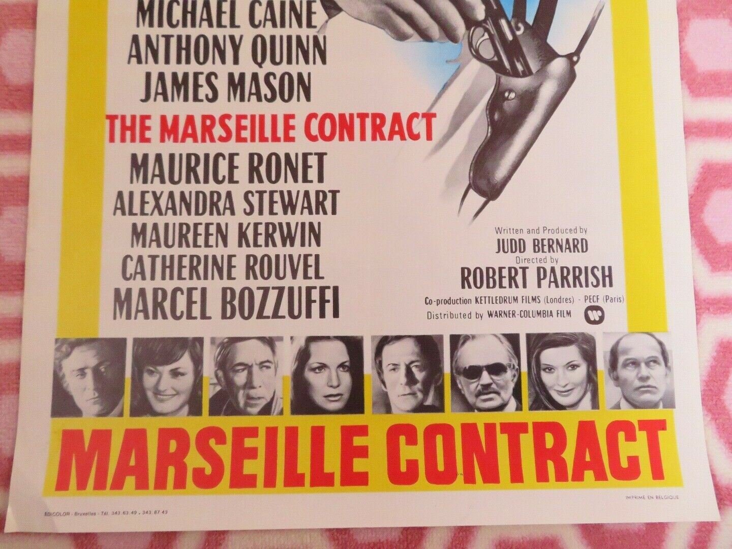 MARSEILLE CONTRAT/ The Destructors BELGIUM (21.5"x 14") POSTER MICHAEL CAINE Movie posters
