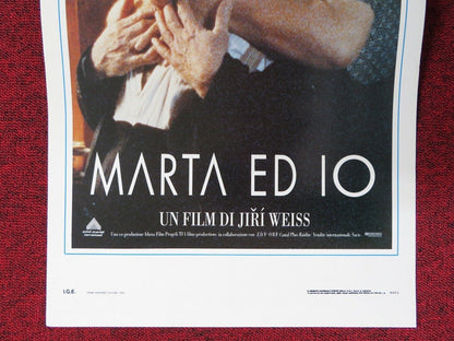 MARTA ED IO ITALIAN LOCANDINA (27.5"x13") POSTER MICHEL PICCOLI M SAGEBRE 1991 Movie posters