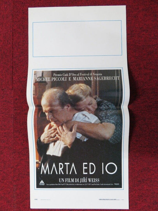 MARTA ED IO ITALIAN LOCANDINA (27.5"x13") POSTER MICHEL PICCOLI M SAGEBRE 1991 Movie posters