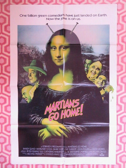 MARTIANS GO HOME US ONE SHEET (27"x 41") POSTER RANDY QUAID RONNY COX 1989 Movie posters