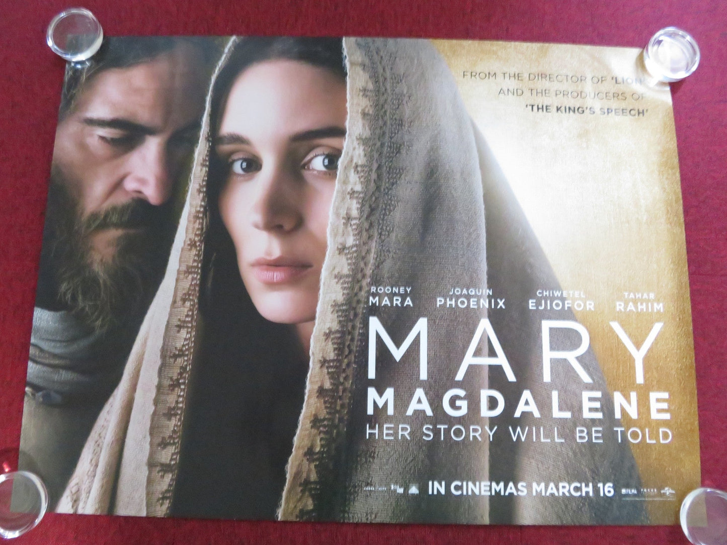 MARY MAGDALENE UK QUAD ROLLED POSTER ROONEY MARA JOAQUIN PHOENIX 2018 Rendezvous Cinema Movie posters